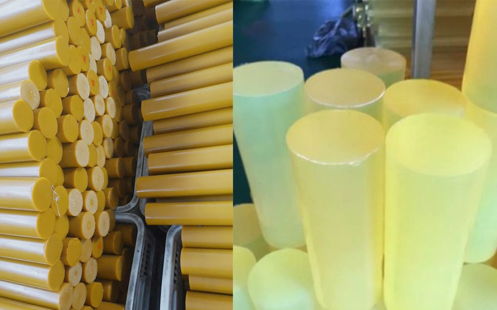 Cây nhựa PU màu vàng sẵn kho
